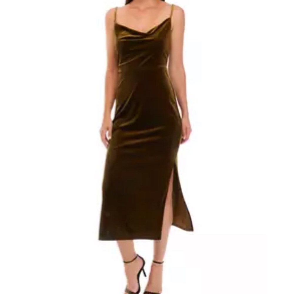 TAYLOR VELVET LONG COCKTAIL AND PARTY DRESS